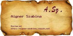 Aigner Szabina névjegykártya
