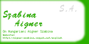 szabina aigner business card